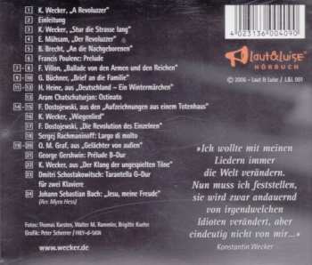 CD Konstantin Wecker: Ich Gestatte Mir Revolte