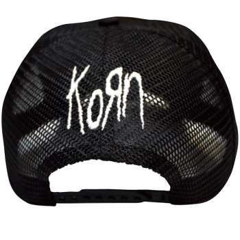 Merce Korn: Korn Unisex Mesh Back Cap: Sonic Silver Logo (black) (back Print)
