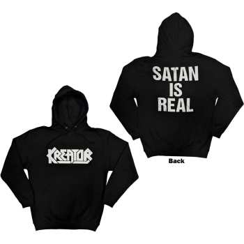 Merce Kreator: Kreator Unisex Pullover Hoodie: Satan Is Real (back Print) (small) S