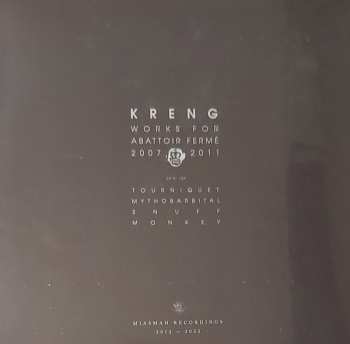 4LP/Set di cofanetti Kreng: Works For Abattoir Fermé 2007 - 2011 LTD
