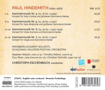CD Paul Hindemith: Kammermusik IV - V - VI - VIII Vol. 2