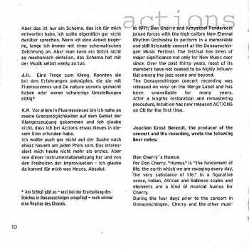 CD Fire! Orchestra: Actions