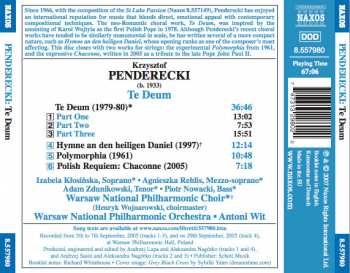 CD Krzysztof Penderecki: Te Deum