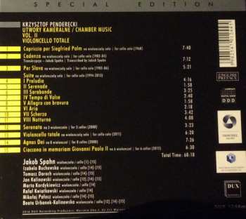 CD Krzysztof Penderecki: Utwory Kameralne Vol. II - Chamber Music Vol. II