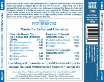 CD Krzysztof Penderecki: Works For Cellos And Orchestra