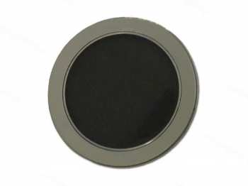 Audiotechnika Custodia tonda in metallo per CD con finestra trasparente