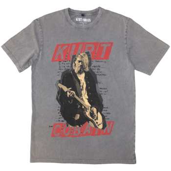  Kurt Cobain: Kurt Cobain Unisex Stone Wash T-shirt: Collage (medium) M