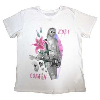 Merce Kurt Cobain: Kurt Cobain Unisex T-shirt: Flower (small) S