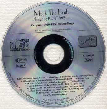 CD Kurt Weill: Mack The Knife - Songs Of Kurt Weill