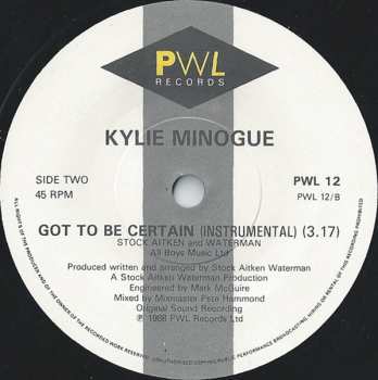 SP Kylie Minogue: Got To Be Certain