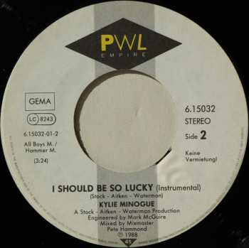 SP Kylie Minogue: I Should Be So Lucky