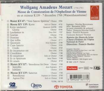 CD La Maîtrise Des Hauts De Seine: Mozart (Messe De Consécration De L'orpheninat De Vienne - Waisenhausmesse) 