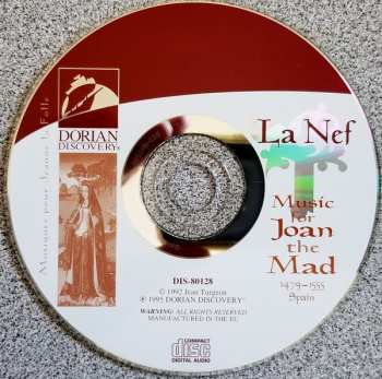 CD La Nef: Music For Joan The Mad (Spain 1479-1555)