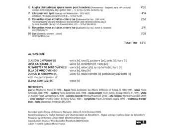 5CD/Set di cofanetti La Reverdie: Knights, Maids And Miracles: The Spring Of Middle Ages
