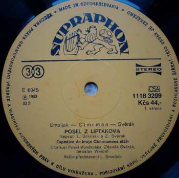 LP Zdeněk Svěrák: Posel Z Liptákova