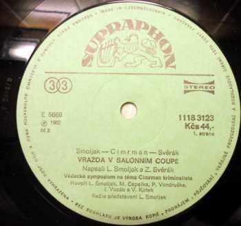 LP Zdeněk Svěrák: Vražda V Salonním Coupé