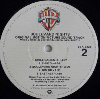 LP Lalo Schifrin: Boulevard Nights (Original Sound Track)