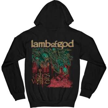 Merce Lamb Of God: Lamb Of God Unisex Zipped Hoodie: Ashes Of The Wake Album Cover (back Print) (small) S