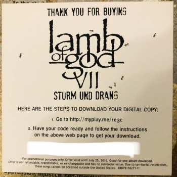 2LP Lamb Of God: VII: Sturm Und Drang