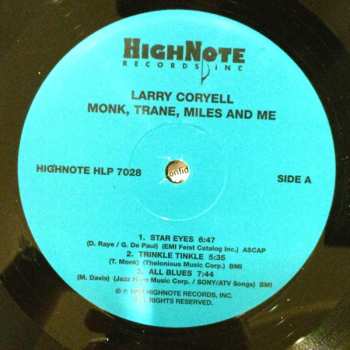 LP Larry Coryell: Monk, Trane, Miles & Me