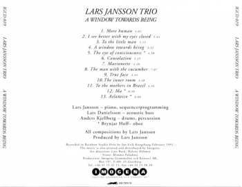CD Lars Jansson Trio: A Window Towards Being