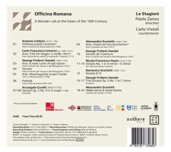 CD Carlo Vistoli: Officina Romana: A Wonder Lab At The Dawn Of The 18th Century