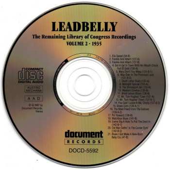 CD Leadbelly: The Remaining Library Of Congress Recordings: Volume 2 (1935)
