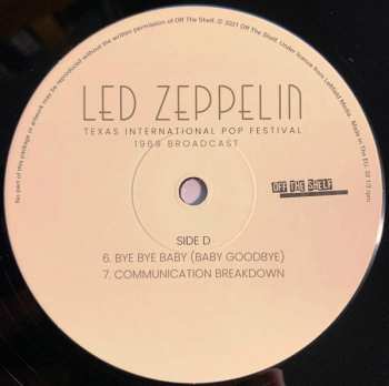 2LP Led Zeppelin: Texas International Pop Festival 1969 Broadcast
