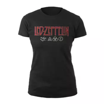 Maglietta Donne Logo Led Zeppelin & Symbols