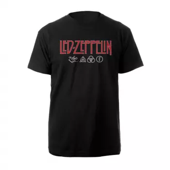 Maglietta Logo Led Zeppelin & Symbols