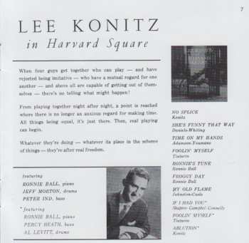 2CD Lee Konitz: Four Classic Albums: An Image / You And Lee / In Harvard Square / Konitz