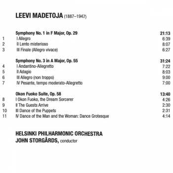 CD Helsinki Philharmonic Orchestra: Symphonies 1 & 3 - Okon Fuoko Suite