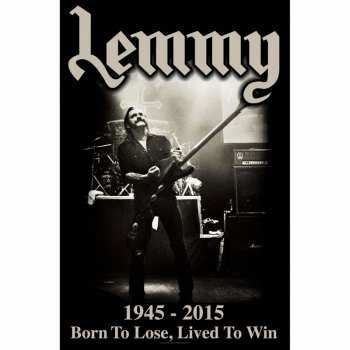 Merch Lemmy: Poster in tessuto Lived To Win