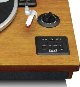 Audiotechnica Lenco LS-55 gramofon s Bluetooth, USB a vestavěnými reproduktory Wood