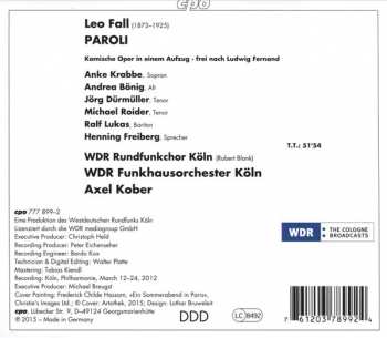 CD Leo Fall: Paroli