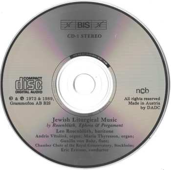 CD Leo Rosenblüth: Jewish Liturgical Music