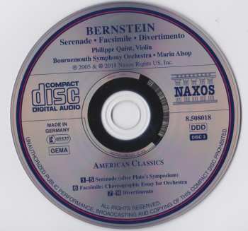 8CD/DVD Leonard Bernstein: Leonard Bernstein 1918 - 1990 / Marin Alsop - The Complete Naxos Recordings