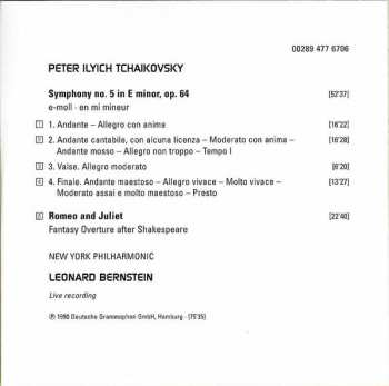 4CD/Set di cofanetti Pyotr Ilyich Tchaikovsky: Symphonies Nos. 4, 5 & 6 "Pathétique" | "1812" Overture | Romeo & Juliet | Francesca Di Rimini