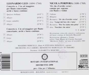 CD Nicola Porpora: Leo: Concerti Per Flauto • Porpora "Or Che D'Orrido Verno"