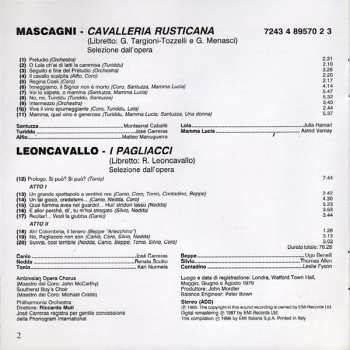 CD Philharmonia Orchestra: Cavalleria Rusticana (Le Pagine Più Belle) / I Pagliacci (Le Pagine Più Belle)