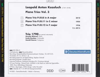 CD Leopold Koželuh: Piano Trios Vol. 3