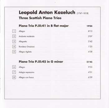 CD Leopold Koželuh: Three Scottish Piano Trios