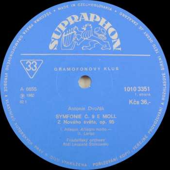 2LP Antonín Dvořák: Leopold Stokowski A Filadelfský Orchestr (2xLP)