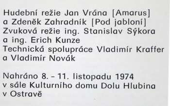 LP Leoš Janáček:  Amarus / Pod Jabloní