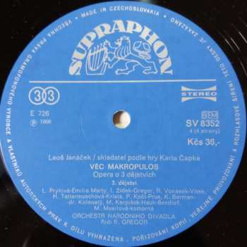 2LP Leoš Janáček: Věc Makropulos