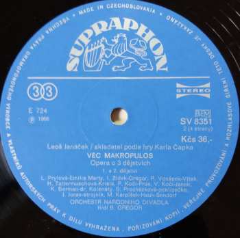2LP Leoš Janáček: Věc Makropulos