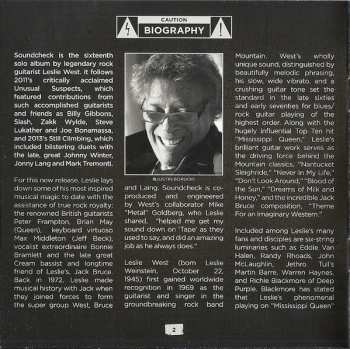 CD Leslie West: Soundcheck
