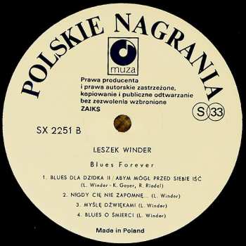 LP Leszek Winder: Blues Forever