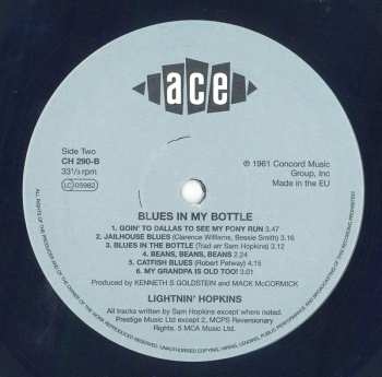 LP Lightnin' Hopkins: Blues In My Bottle