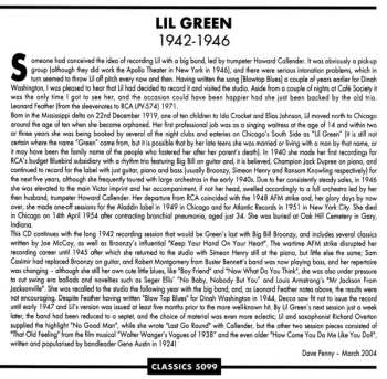 CD Lil Green: The Chronological Lil Green 1942-1946